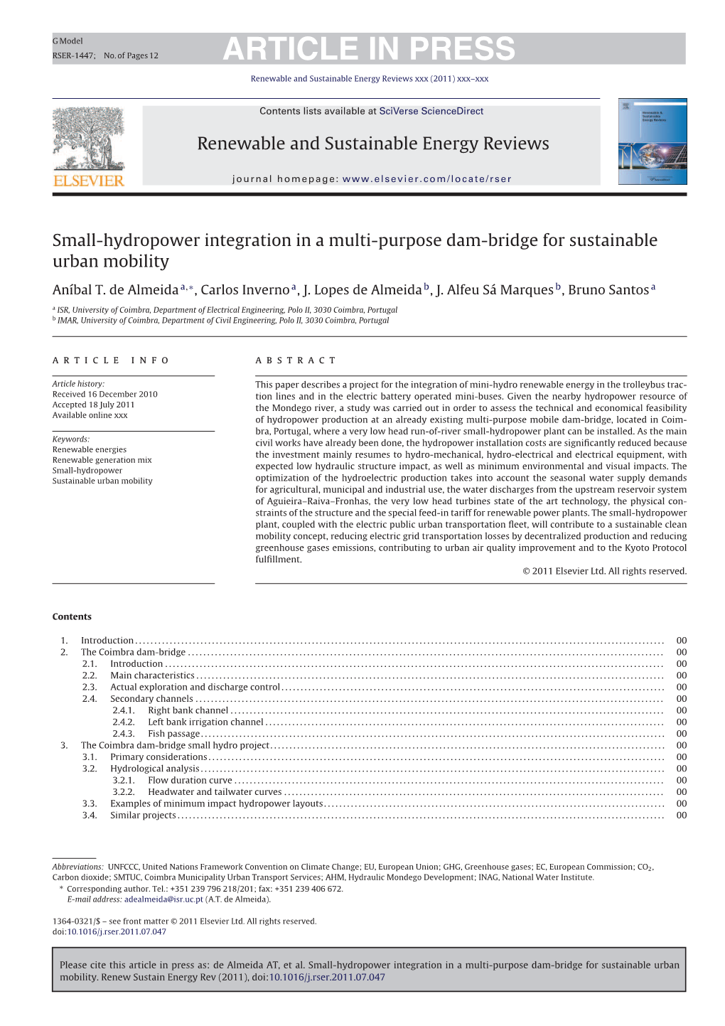 Small-Hydropower Integration in a Multi-Purpose Dam-Bridge for Sustainable