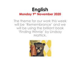 English Monday 9Th November 2020