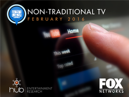 Non-Traditional Tv February 2016