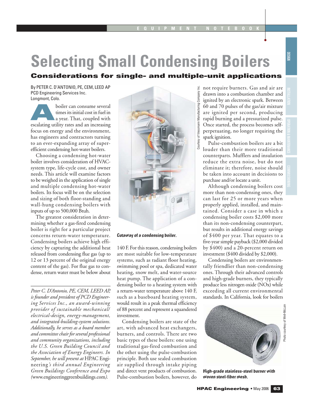 Selecting Small Condensing Boilers Considerations for Single- and Multiple-Unit Applications