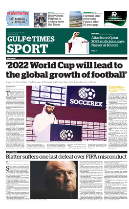 '2022 World Cup Will Lead to the Global Growth of Football'
