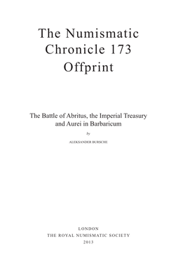 The Numismatic Chronicle 173 Offprint