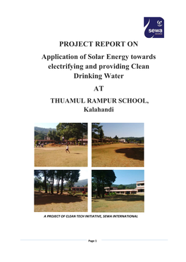 Thuamul Rampur Solar Project Date 14Th Aug 2015