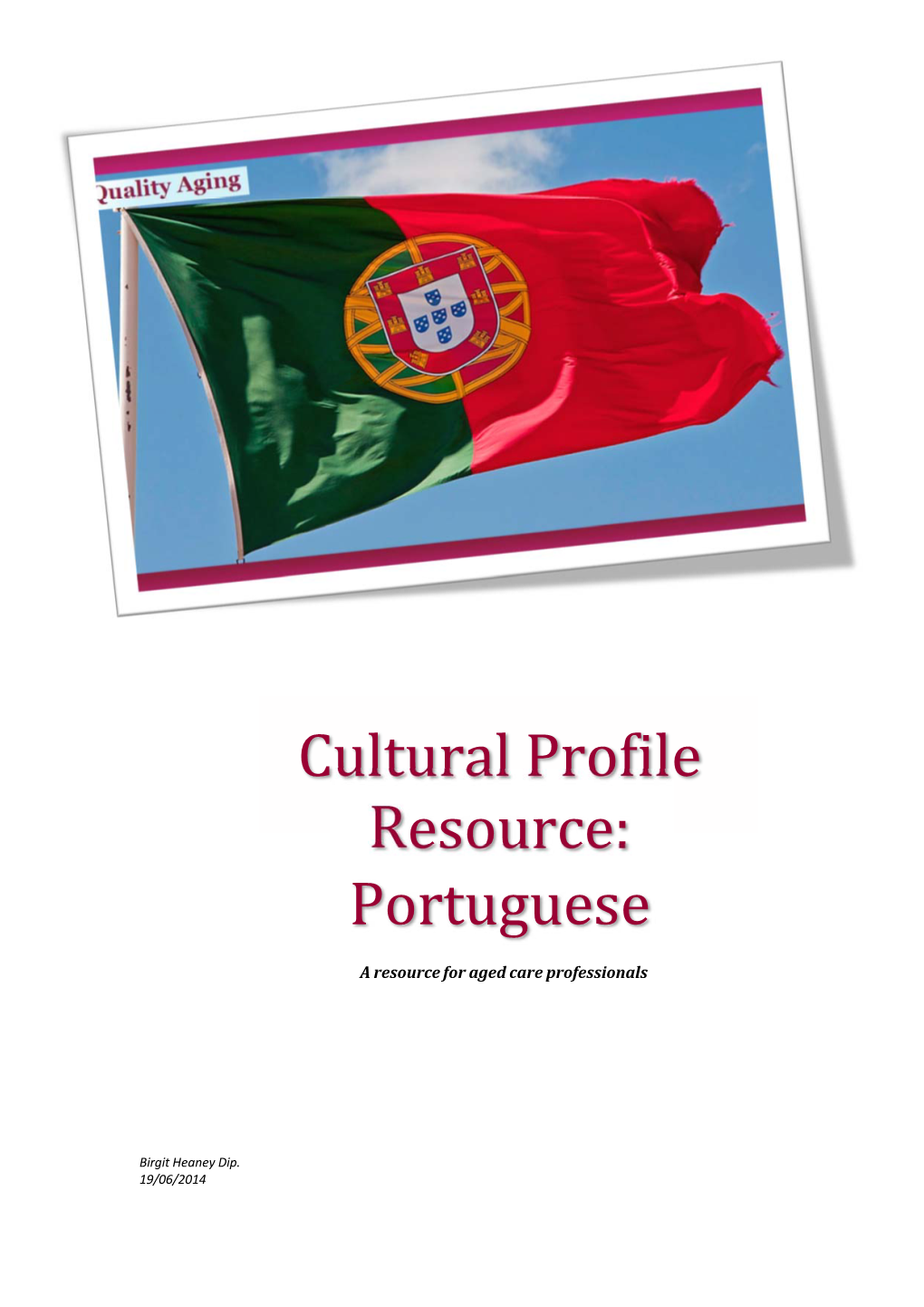 Cultural Profile Resource: Portuguese