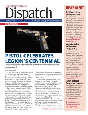 Pistol Celebrates Legion's Centennial