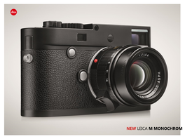 LEICA M MONOCHROM New Features at a Glance