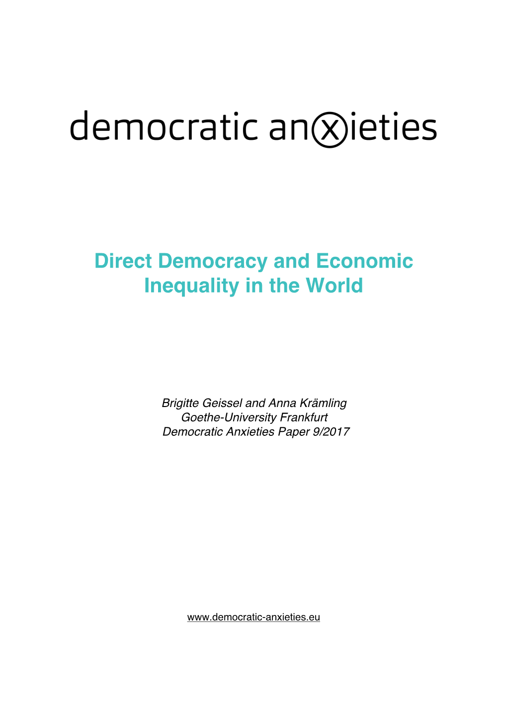 Direct Democracy and Economic Inequality in the World