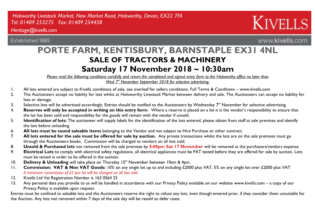 Porte Farm, Kentisbury, Barnstaple Ex31