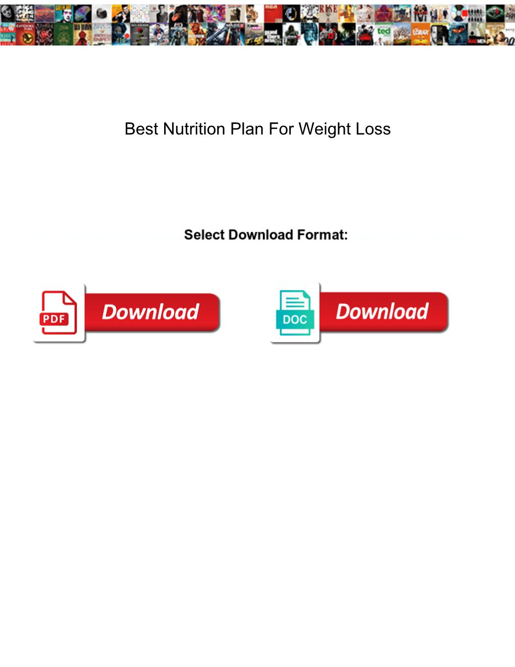Best Nutrition Plan for Weight Loss