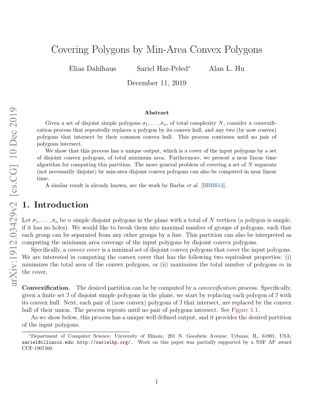 Covering Polygons by Min-Area Convex Polygons Arxiv