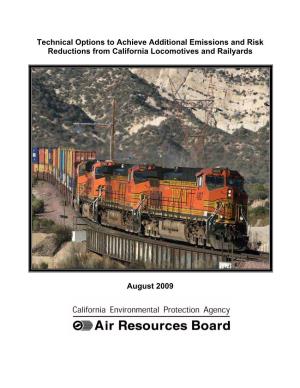 Technical Options to Achieve Additional Emissions and Risk Reductions from California Locomotives and Railyards
