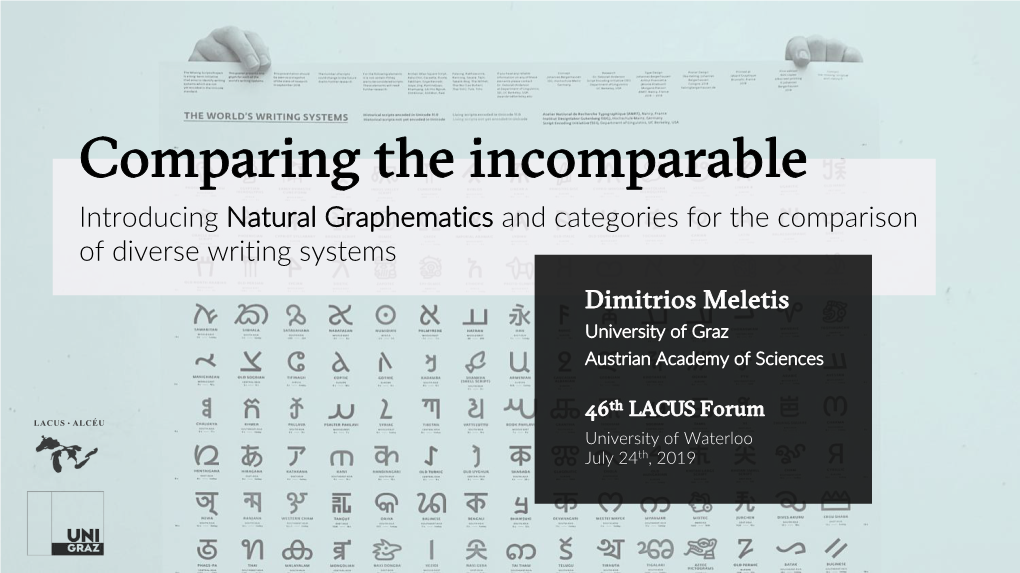 Comparing the Incomparable