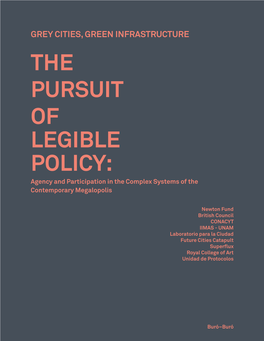 THE PURSUIT of LEGIBLE POLICY: Agency and Participation in the Complex Systems of the Contemporary Megalopolis