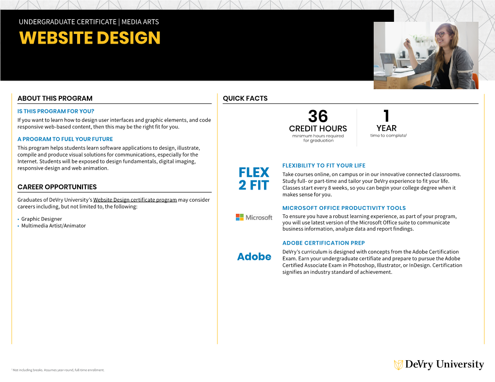 Undergraduate Certificate Website Design