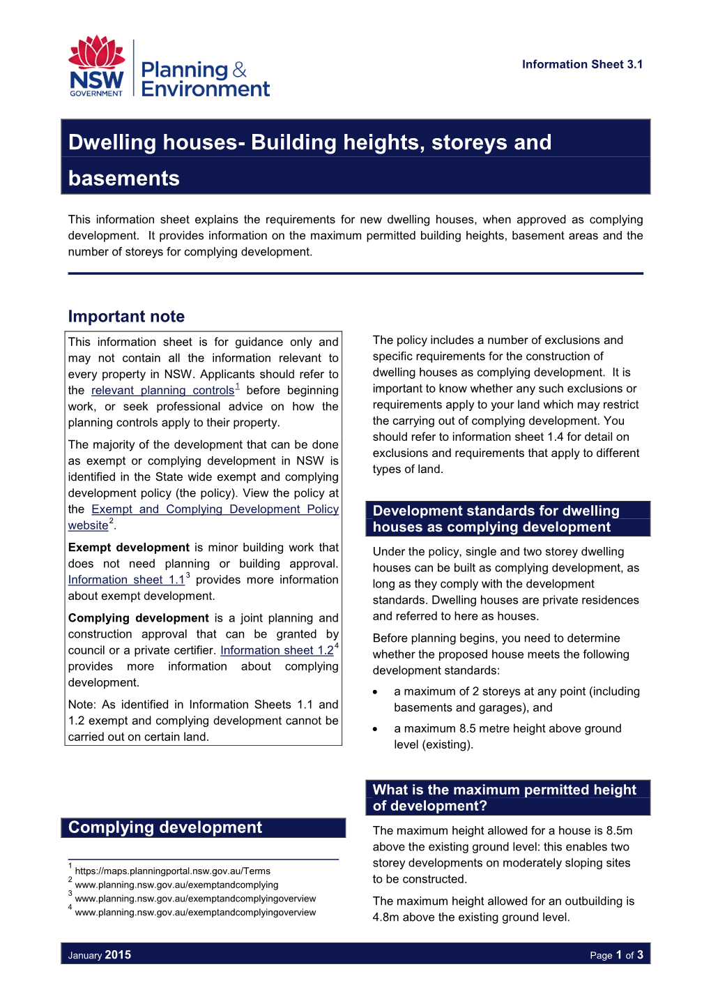 Dwelling Houses- Building Heights, Storeys and Basements