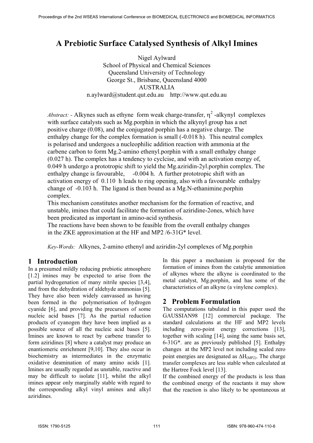 A Prebiotic Surface Catalysed Synthesis of Alkyl Imines