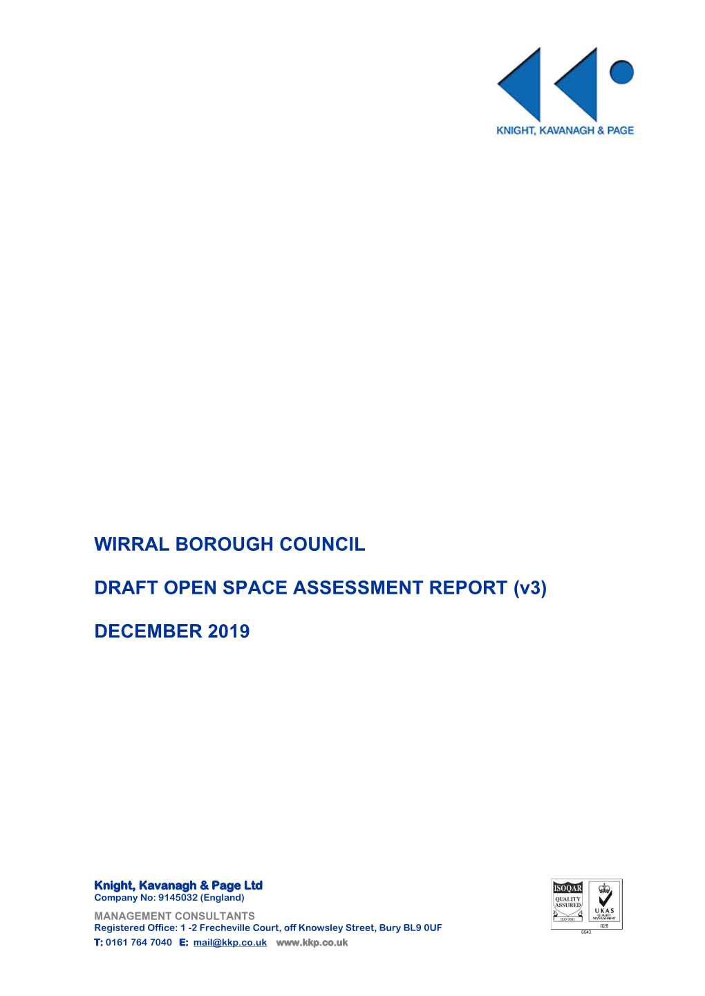 GI 3.1 Draft Open Space Assessment Report 2019