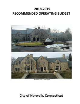 2018-2019 Recommended Operating Budget