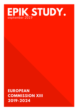 European Commission Xiii 2019-2024 Iinnttrroodduucctitoinon