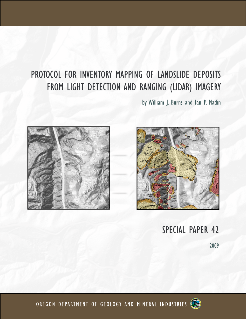 DOGAMI Special Paper 42, Protocol for Inventory Mapping of Landslide
