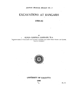 Excavations at Bangarh . ''
