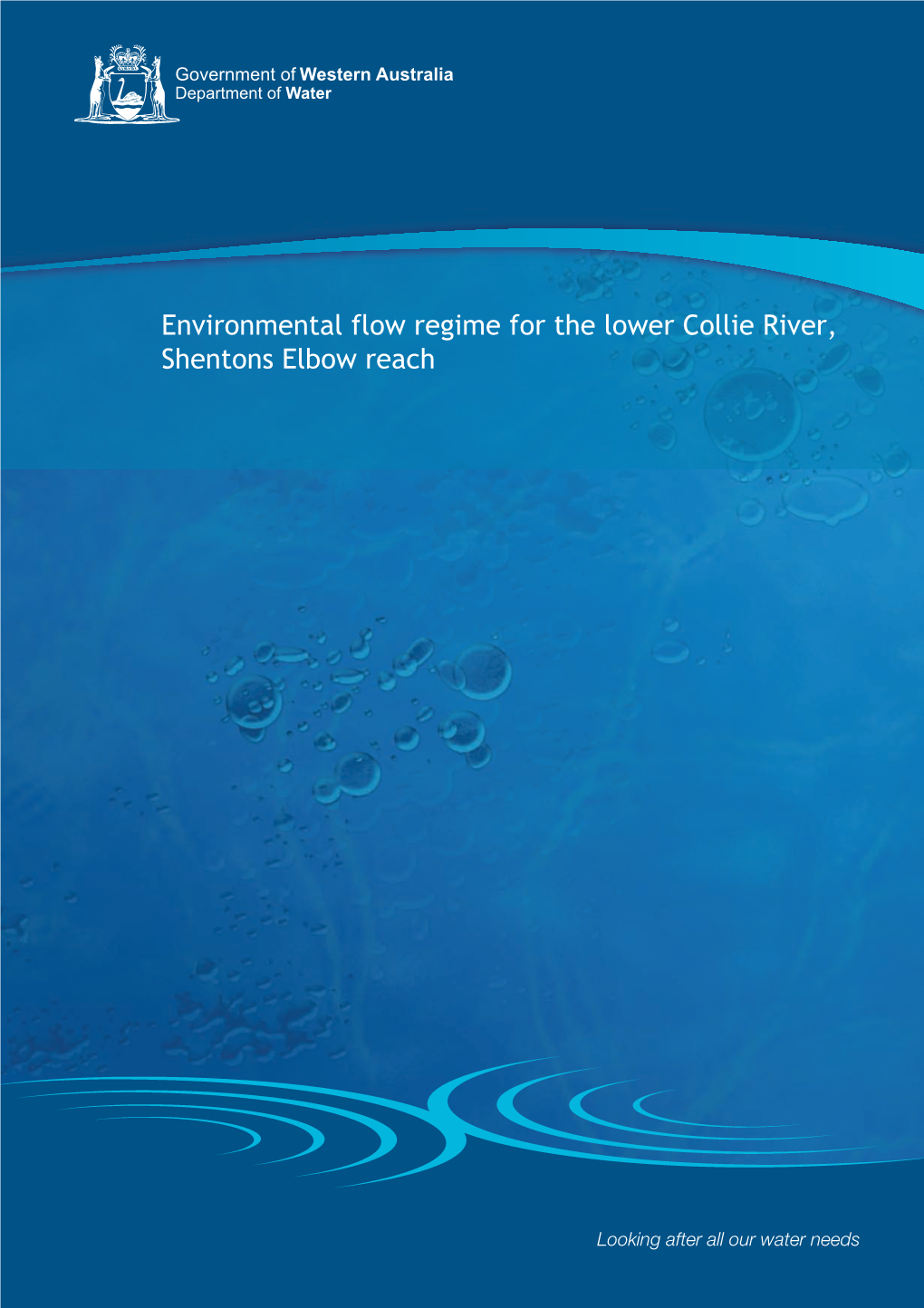 Environmental Flow Regime for the Lower Collie River, Shentons Elbow Reach