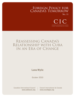 Reassessing Canada's Relationship with Cuba in an Era of Change