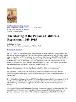 The Making of the Panama-California Exposition, 1909-1915 by Richard W