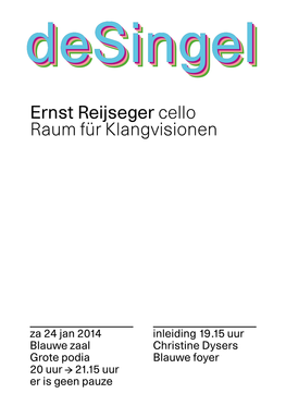 Ernst Reijseger Cello Raum Für Klangvisionen