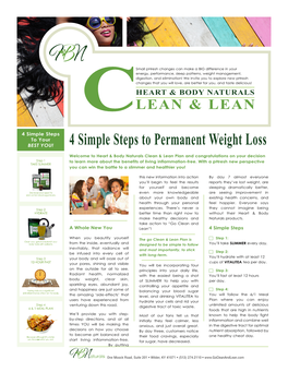 4 Simple Steps to Permanent Weight Loss