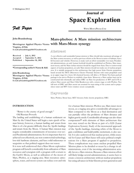 Mars-Phobos: a Mars Mission Architecture with Mars-Moon Synergy