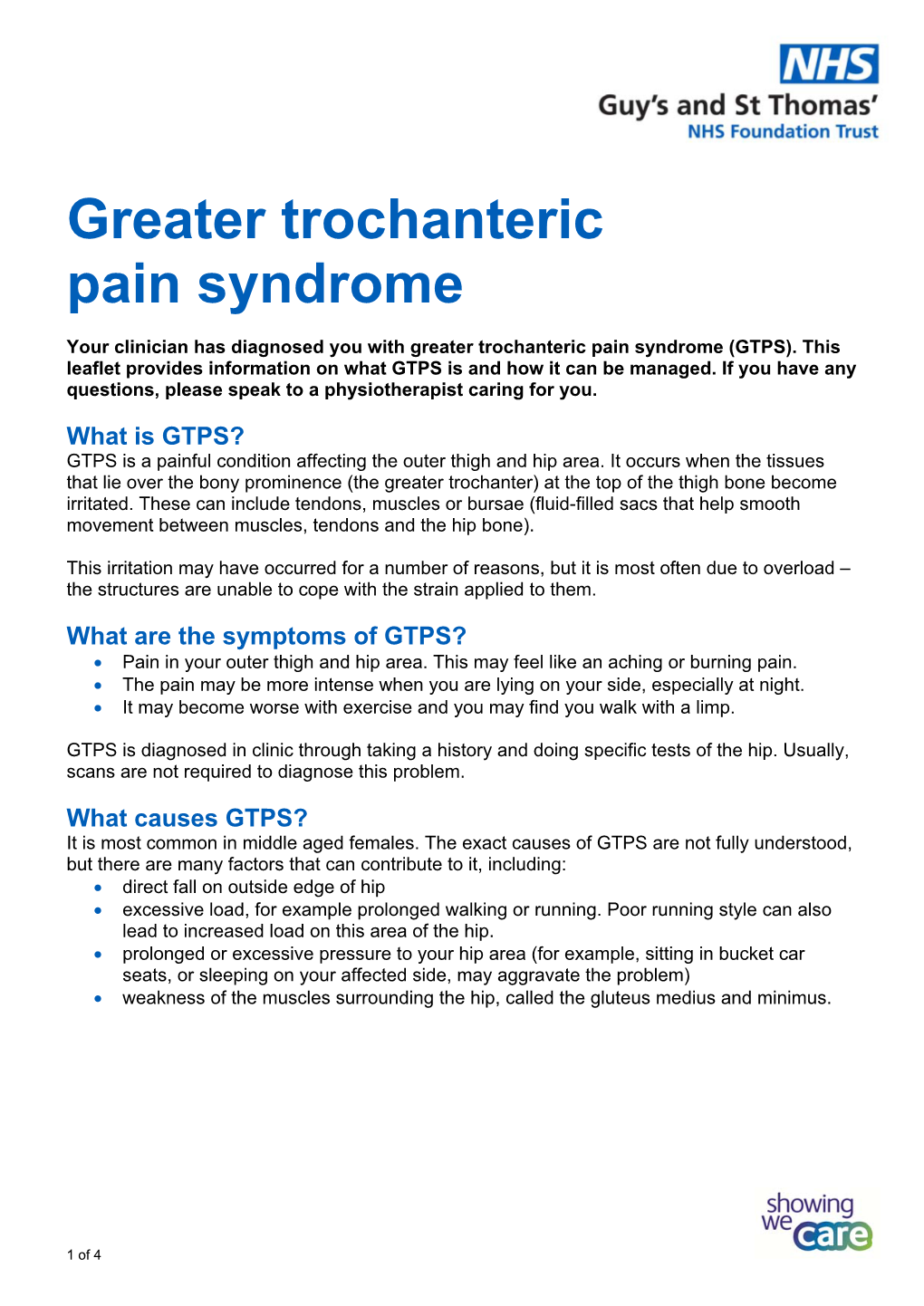 Greater Trochanteric Pain Syndrome