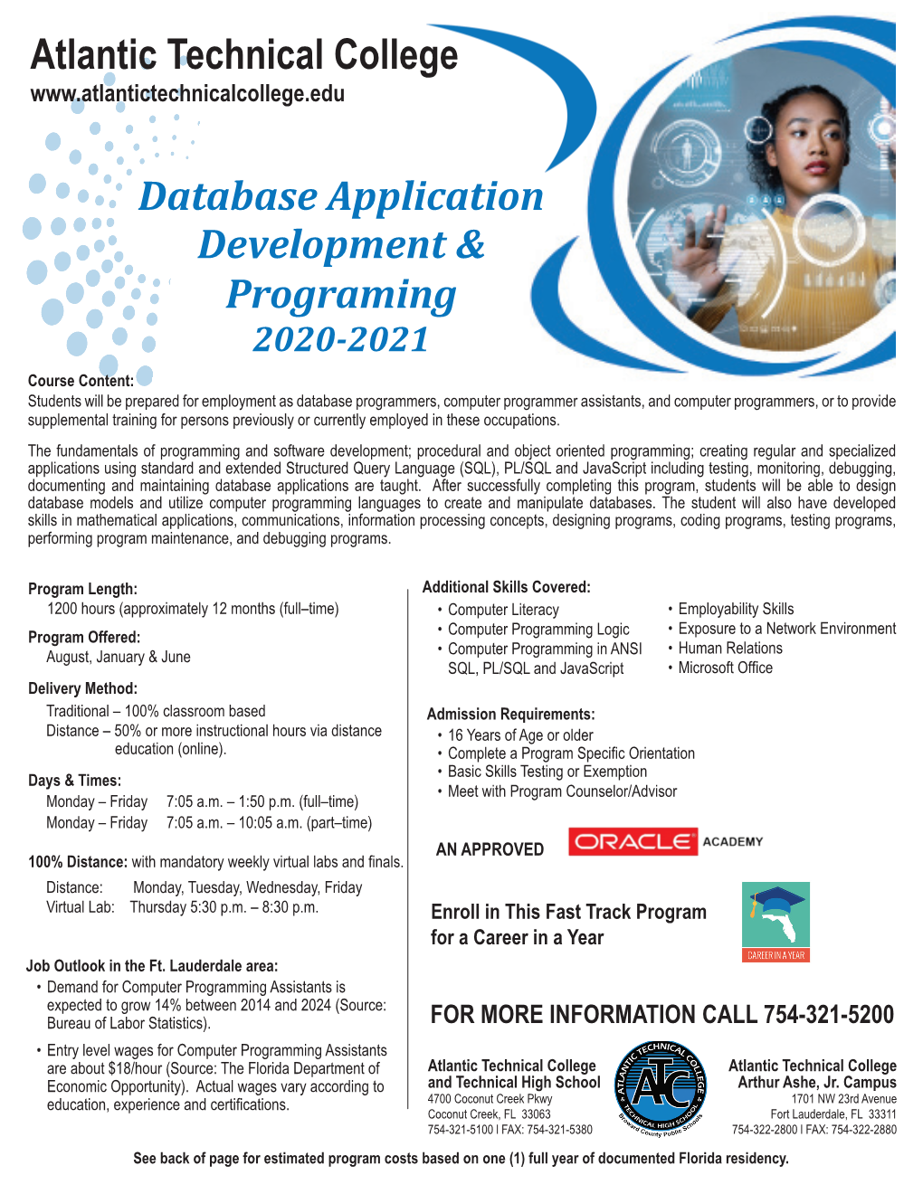 Database Application Development & Programing Atlantic Technical