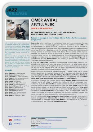 Omer Avital Abutbul Music Sortie Le 18 Mars 2016