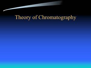 Theory of Chromatography the Chromatogram
