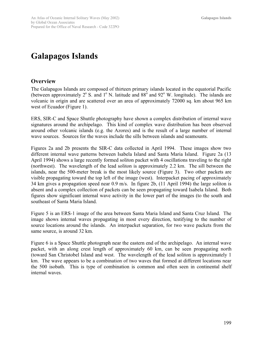 Galapagos Islands by Global Ocean Associates Prepared for the Office of Naval Research - Code 322PO