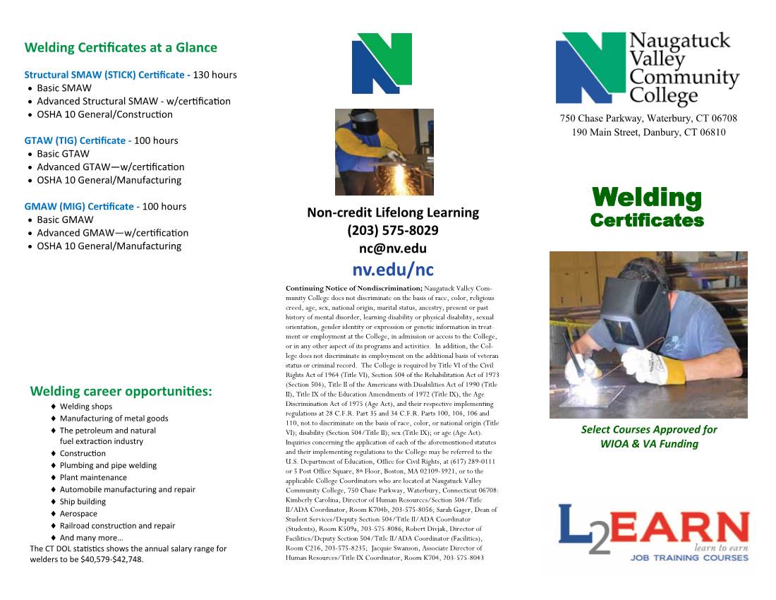 Welding Certificates at a Glance