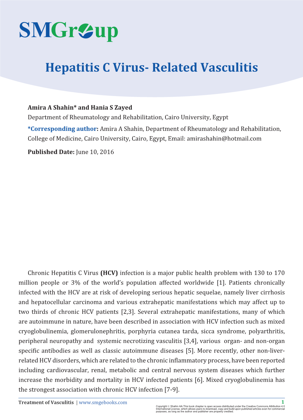 Hepatitis C Virus- Related Vasculitis