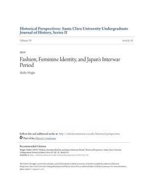 Fashion, Feminine Identity, and Japanâ•Žs Interwar Period