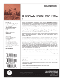 Unknown Mortal Orchestra Ii