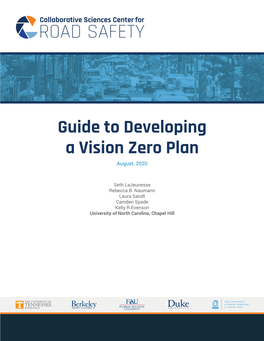 Guide to Developing a Vision Zero Plan August, 2020