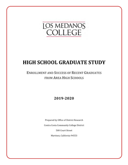 High School Graduate Study 2019-2020