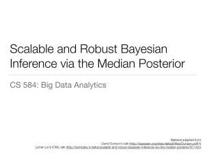 Scalable and Robust Bayesian Inference Via the Median Posterior