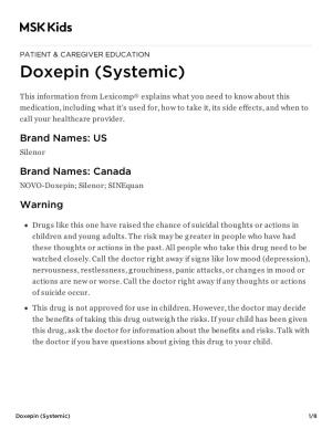 Doxepin (Systemic)