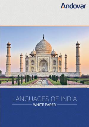 LANGUAGES of INDIA WHITE PAPER Languages of India I
