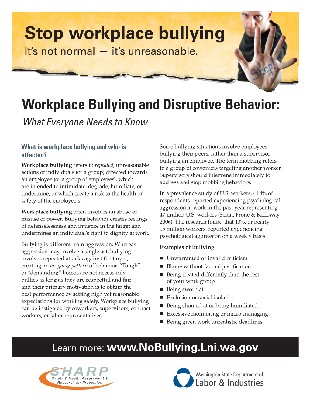 Bullying It’S Not Normal — It’S Unreasonable