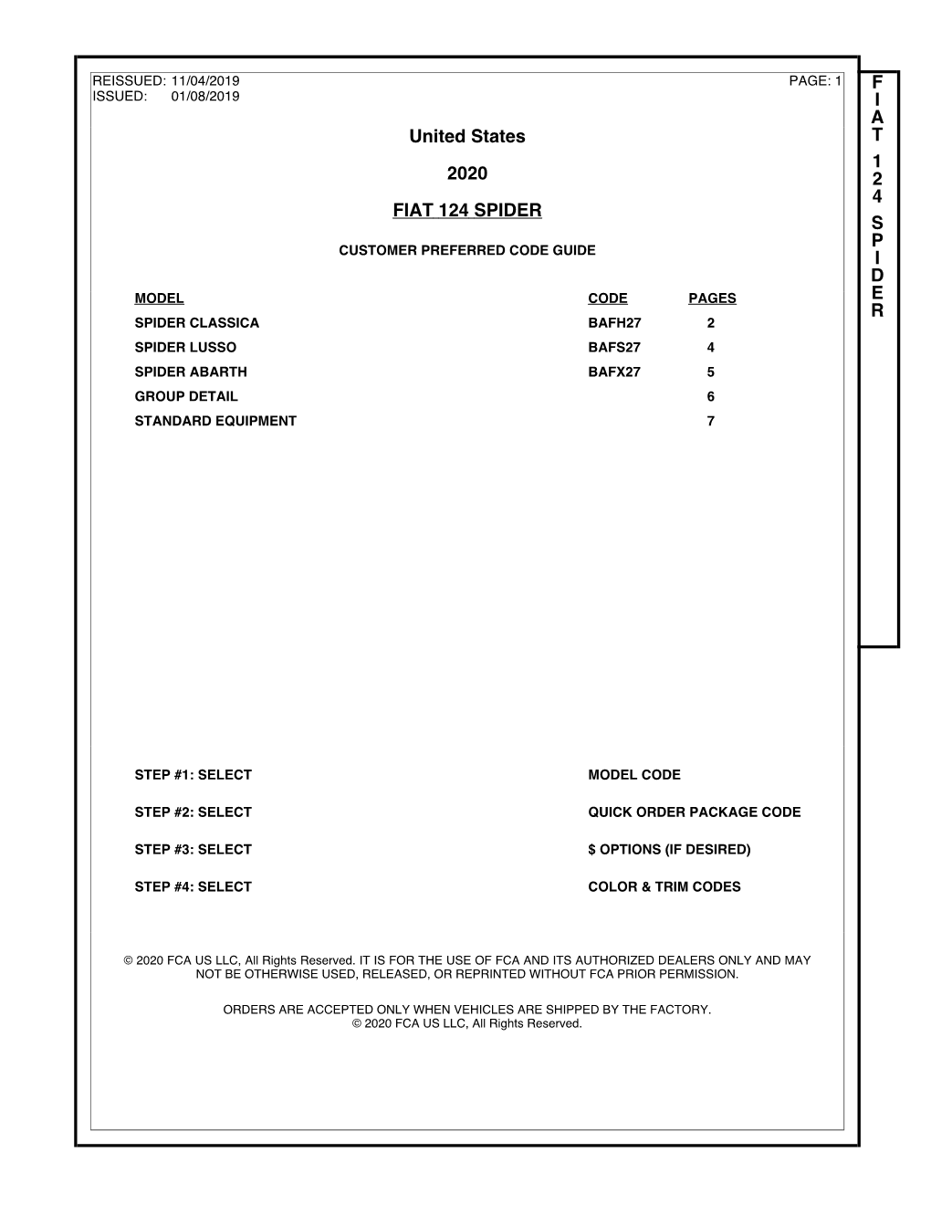 FIAT 124 ABARTH Order Guide.Pdf