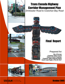 Final Report Trans Canada Highway Corridor Management Plan