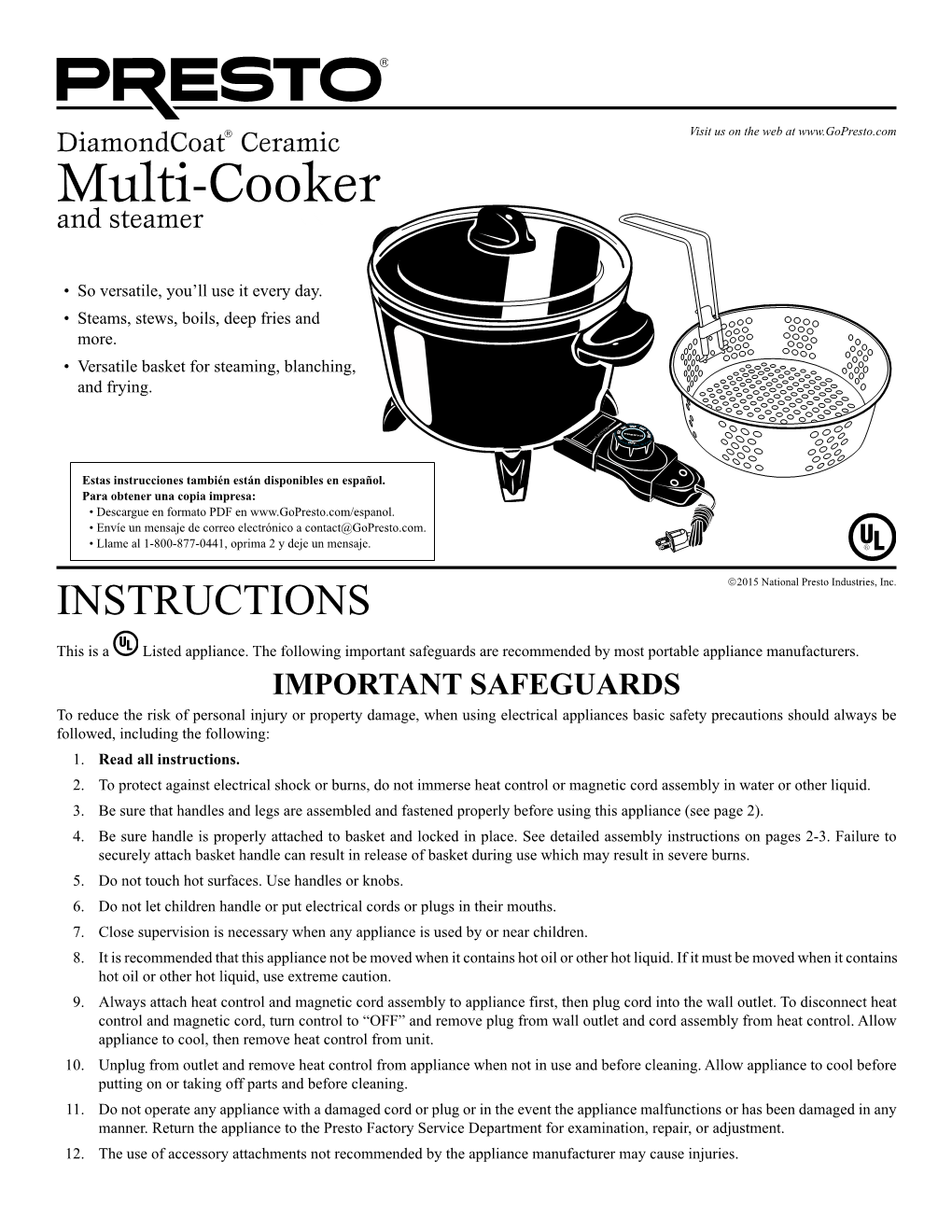 Multi-Cooker and Steamer