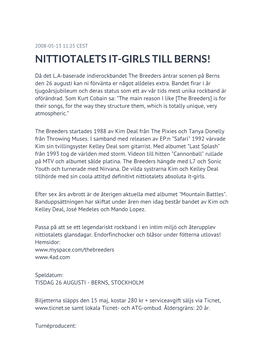 Nittiotalets It-Girls Till Berns!